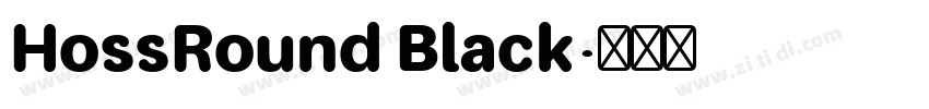 HossRound Black字体转换